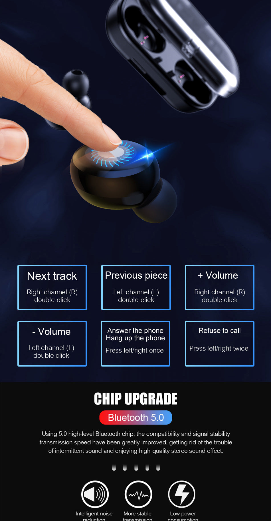 Wireless Earphone Bluetooth V5.0